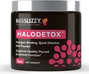 Miss Lizzy HaloDetox – Pure, Unrefined Pink Salt Powder with 80 Minerals to Halogen Detox Bromine, Chlorine, & Fluoride, Replenish Electrolytes, & Support Healthy Thyroid & Adrenal Functions – 4oz