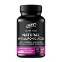Natural Hyaluronic Acid Supplement 5X Stronger Hydration Pills from Pure Tremella Mushroom with Vitamin C & Hibiscus - Skin Supplement Anti Wrinkle Dietary Capsules - hair nails vitamins