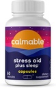 Spress Relief Aid Плюс Sleep Support - де-стрес, релакс и сън По-добре - Веган - с Melatonin, Ashwagandha и L Theanine - Anti Stress Support Витамин диета добавка - 60 капсули