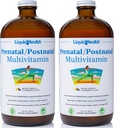 LIQUIDHEALTH Prenatal/Postnatal Multiple Liquid Women's Multivitamin with Real Folate - Pre & Postnatal Vitamins for Before, During, After Pregnancy - Made in USA, Vegan, Sugar-Free, Non-GMO (2 Pack)