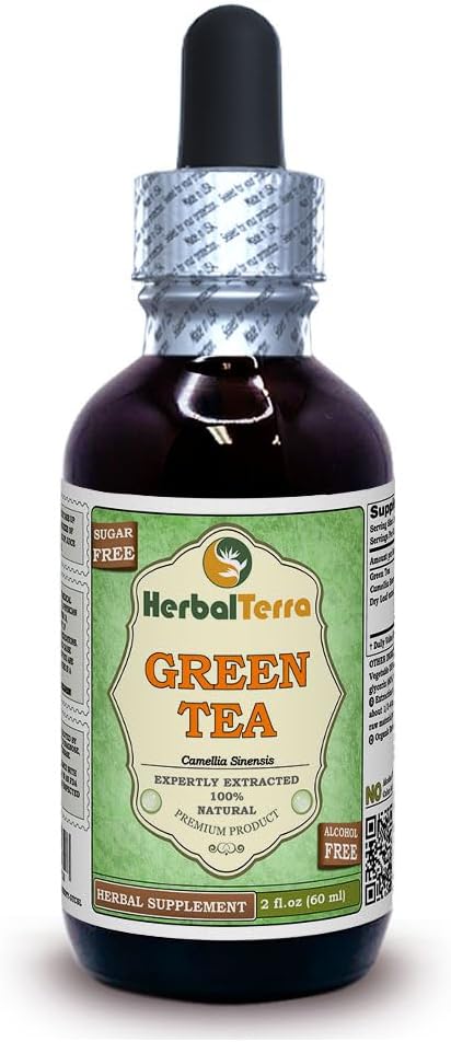 Herbal Terra MMC Green Tea (Camellia Sinensis) Glycerite, Organic qızıl çıxış Alkolsuz maye 2 oz