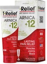 T-Relief Arnica + 12 Cream Natural Lemping Actives for Ryg Smerte Fælles ømhed Muskel Aches & Stifness Hele kroppen Fast- Fungerende Relief for kvinder & mænd - 2 oz