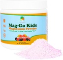 Mag-Go Kids Constipation Relief Magnesium Powder, Dagligt stöd för Digestive Comfort för barn, lätt att blanda, mild smak, rena ingredienser, blandad Berry, 90 portioner