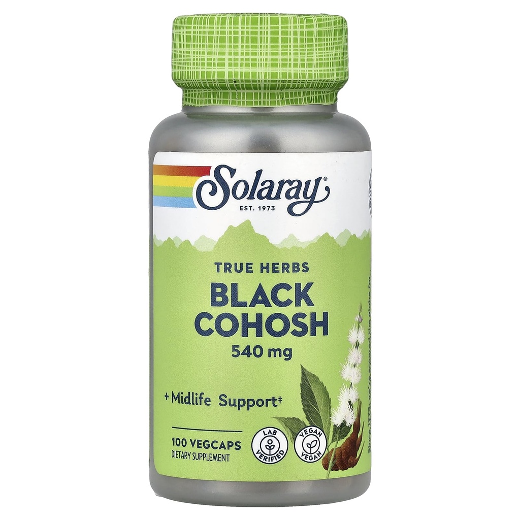SOLARAY True Herbs, Black Cohosh, 540 mg, 100 VegCaps