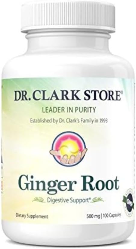 Dr. Clark Ginger Root Supplement - Digestieve ondersteuning - 500 mg 100 Gelatine Capsules