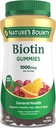 (原始内容存档于2017-09-29). Nature's Bounty Biotin Gummy, Vitamin Supplement, 支持健康头发,皮肤,和钉子,水果火焰古米, 1000 mcg, 110 Count