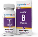 Superior Source Women?s B Complex - Energy Support Supplement für Damen - Multivitamin mit Vitamin B12, Vitamin B3 & More - B Vitamin Supplement Aids Herzgesundheit - 60 Sublingual Dissolving Tabletten