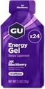 GU Energia Jatorrizko Kirol Elikadura Energia Gel, Jet Blackberry, 24 Count Box (123044)