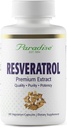 Paradise Herbs Resveratrol, Przeciwutleniacz, Super Potent, Ultra Pure, Wegan, Nie GMO, Gluten Free, 180 Kapsułki wegetariańskie