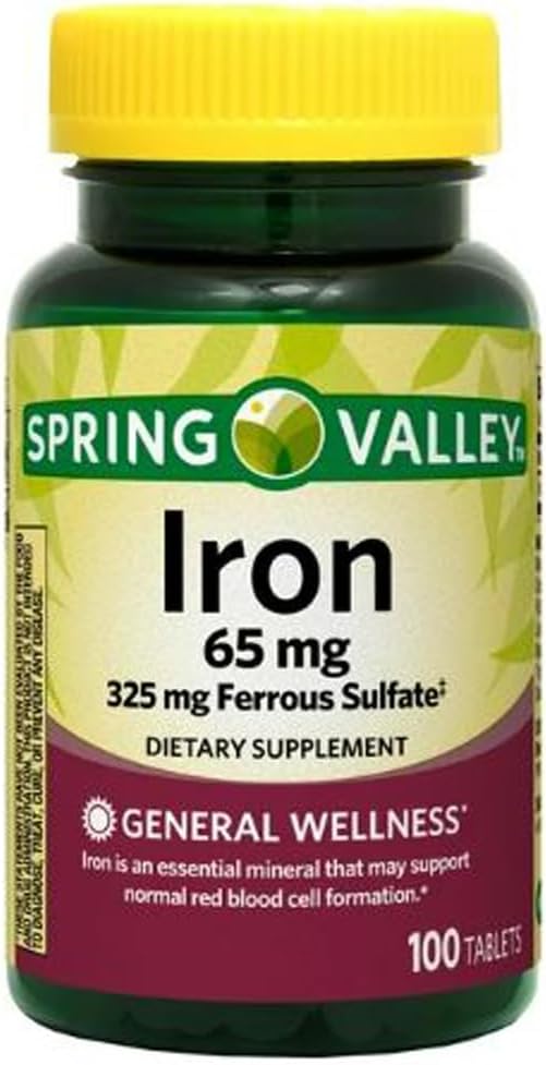 General de fier Wellness Supliment alimentar comprimate, 65 mg, 100 Conte (Iron,100 Conte)