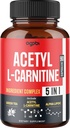Acetyl L-Carnitine supplement - 2600mg 3 Months - Blended with Alpha Lipoic Acid, Green Tea, Green coffee Bean & Raspberry Ketones - Memory ' Brain Health Support, Non-GMO - 90 Vegan Capsules