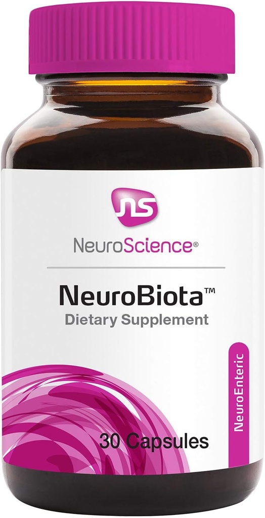 NeuroScience Mood Probiotic for Women & Men - NeuroBiota Mood Support Supplement med Probiotika til fordøjelse, immunforsvar & sund GABA aktivitet - Nourish Gut- Brain Axis (30 kapsler)