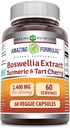 Erstaunliche Formeln Boswellia Extrakt Kurkuma und Tart Kirsch Ergänzung | 2400 Mg pro Servieren | 60 Veggie Kapseln | Non-GMO | Gluten Free | Made in USA