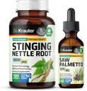 BIO KRAUTER Sting Nettle 100 kapselia & Saw Palmetto Tincture 2 Fl. Oz.