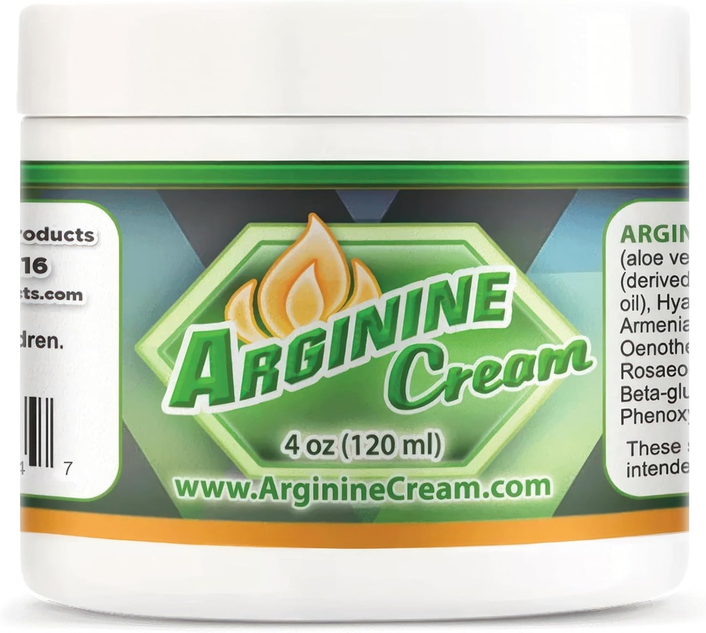 Arginine Cream - 4 oz - L-arginin Nitric Oxide Support Supplement för män och kvinnor - Unscented