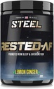Steel Supplements Rested-AF I Deep Sleep Aid and Muscle Recovery Powder GABA & Valerian Root Extract | Stress Relief and Cognitive Support | 30 Zerbitzu (Lemon Ginger)