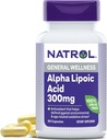 Natrol Alpha Lipoic Acid 300 mg, Kosttilskud til almindelig wellness, 50 kapsler, 50 dages forsyning