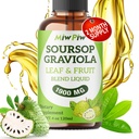 Soursop Graviola Liquid Drops (4 Fl Oz) - Herbal Cleanse Support with Soursop Bitter Leaf & Fruit - Immunity & Relaxation, Sugar Free, Natural Flavor, Non GMO