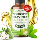 Soursop Liquid Drop 4 Fl oz for Cell Support & Rejenerasyon, Immune Boost, Relax, Liver ve Sleep, Soursop Bitters Liquid, Herbal Goodness, Sugar/Gluten Free, Natural Flavor