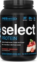 Pescience Select fehérje por, Whey és Casein Blend, tiszta fehérje por a nők és férfiak, alacsony kalóriatartalmú, alacsony szénhidrát, Keto Friendly, Gluten Free, Strawberry Cheesecake, 27 szerváció