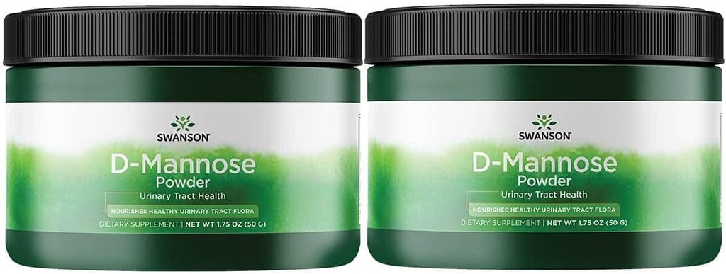 Swanson D-Mannose Toz 1.75 Ounce (50 g) Pwdr (2 Paket)