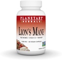 The Planetary Herbals Lion's Mane, for Memory, Focus, and Mood *, 1,000 מ"ג - 60 קפסולות טבעוניות