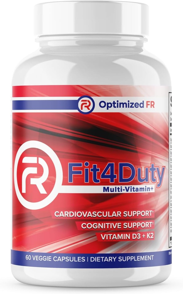 Fit4Duty multivitamin + az első válaszadók, Napi egy multivitamin Plus Egyéb tápanyagok, 60 szerszámok, 2 hónapos ellátás