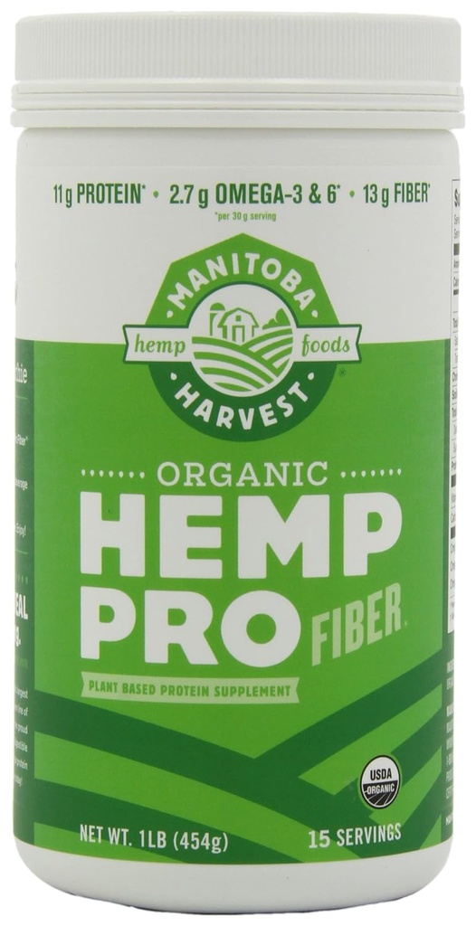 马尼托巴州丰收 HEMP PRO FIBER, 16 Ounce Tubs (2包)