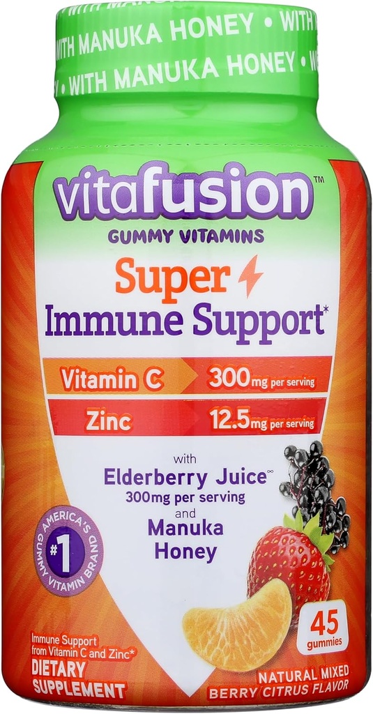 Vitafusion Super Immune Support Gummy Vitaminer, 45ct