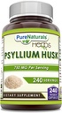 Naturales puros Psyllium Husk Suplemento TEN 750 Mg Por Serving TEN 240 Veggie Capsules ← No Gluten-Free TEN Made in USA