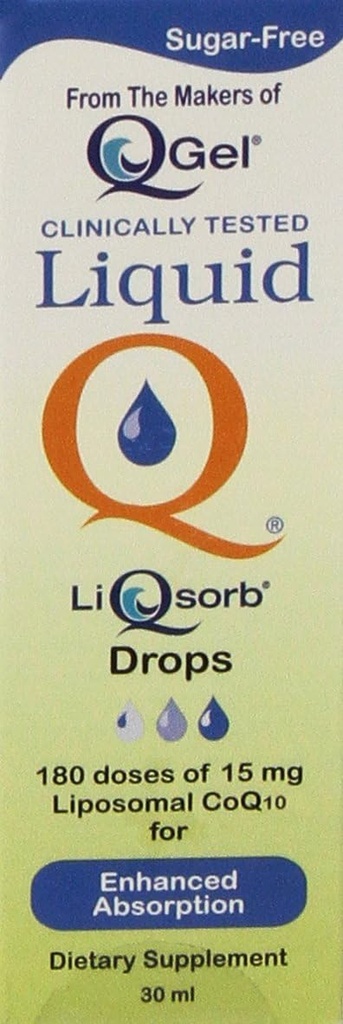 נוזל Q ® LiQsorb® Liposomal CoQ10 טיפות (לא משונים, סוכר חינם, non GMO) 30 מ"ל