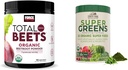 Kraftfaktor Gesamte Beets Bio-Beetwurzel-Pulver und Land Bauernhöfe Super Greens Drink Mix, 50 Bio-Superfoods, 20 Portionen