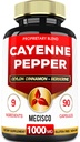 Cayenne Pepper Supplements with Turmeric Curcumin Root, Berberine HCl, Ceylon Cinnamon Bark & More - 90 cápsulas - Support Digestion Health, Immune System & Body Balance