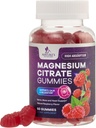 Magnezyum Citrate Gummies Supplement - Lisenziya və Uşaqlar üçün Vegan Magnezyum Gummy Supplement, Kas, Nerve, Bone və Heart Support - 60 Gummies