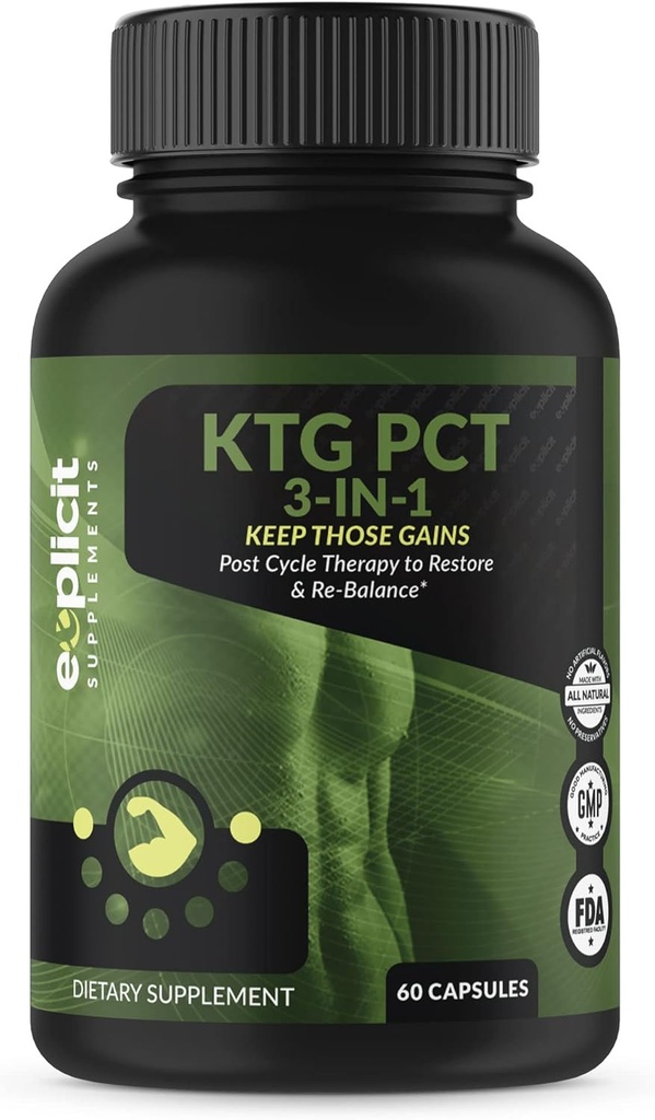 eXplicit Supplements Halten Sie diese Gains PCT 3-in-1 - Post Cycle Therapy - 60 Kapseln