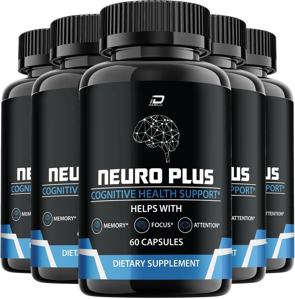 Supplément Cerveau Neuro Plus, NeuroPlus pour la Formule Mémoire, Nero Plus PQQ pour réduire les effets négatifs du brouillard cérébral, fonction cognitive Neuro+, Nuero Plus Reviews (5 Pack - 300 Capsules)