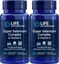 Life Extension Super Selenium Complex 200 mcg & Vitamin E, 100 Veg Caps (Pack of 2)