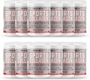 Sports Collagen Powder, 12.42 oz, Pack of 12 - Gras Fed Bovine " Wild Fish Hydrolyzed Type I, II, III Multi Collagen Peptides, Unflavored Protein Powder with Electrolytes