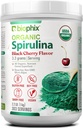 Sinh vật học sinh học Spirulina Powder 2.2 lb Black Cherry Flavor - Protein-Rich Nutrient-Dent siêu thực phẩm - Phòng chống oxyidant - Hỗ trợ sức khỏe Immun