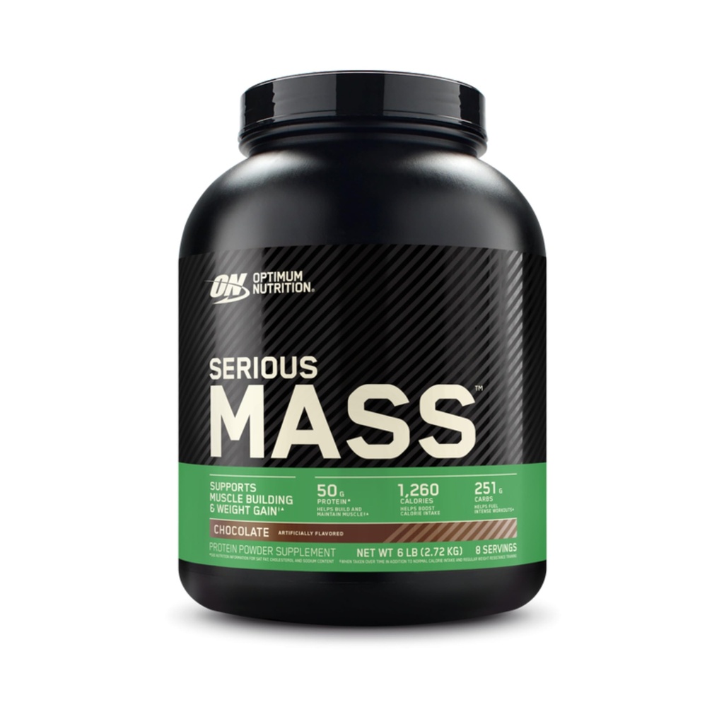 Optimum Nutrition Serious Mass, Weight Gainer Protein Powder, Mass Gainer, Vitamin C and Zinc for Immune Support, Creatine, Chocolate, 6 Pound (Packaging May Vary)