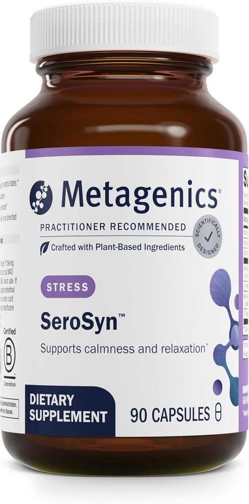 Metagenics SeroSyn - L-Theanina Suplemento - soporta un sentido de descanso * - 5-HTP Suplemento - Non-GMO e Gluten-Free - 90 cápsulas.
