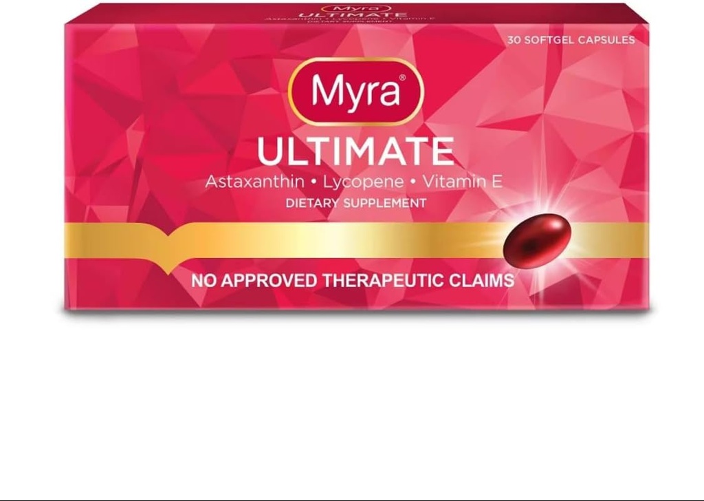 Myra Utimate asztaxantinnal, likopinnal és E-vitaminnal, 30 Softgel kapszula