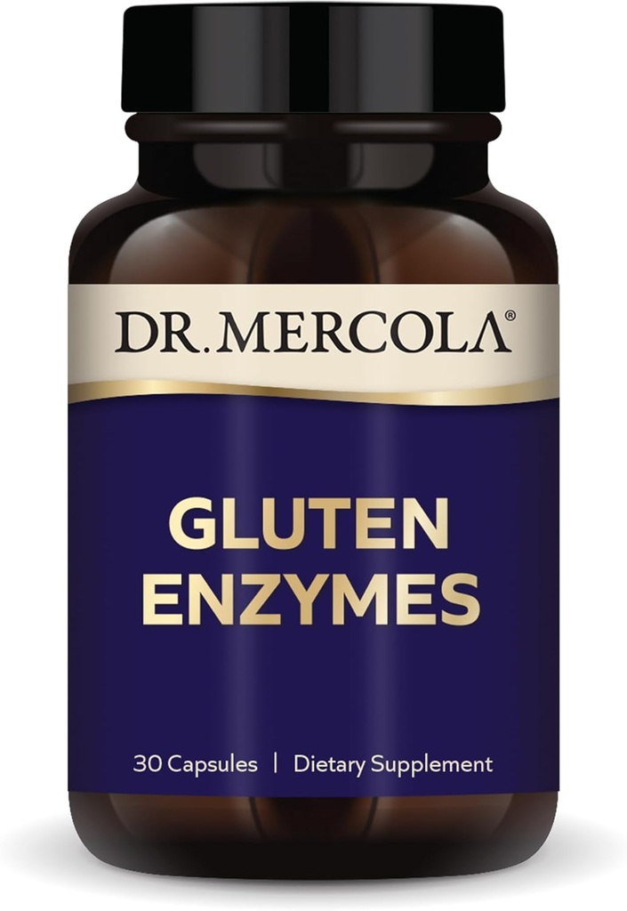 Dr. Mercola Gluten Enzymes, 30 капсули, Non- GMO, Gluten Free, Soy Free