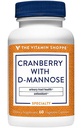 The Vitamin Shoppe Cranberry with D-Mannose - Urinary Tract & Bladder | with Vitamin C CranRich | 60 Veggie Caps | Women's Health