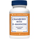 The Vitamin Shoppe Cranberry with D-Mannose - Urinary Tract & Bladder | with Vitamin C CranRich | 60 Veggie Caps | Women's Health