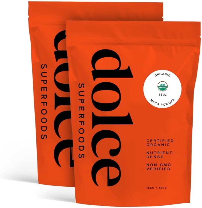 Maca Powder for Pre Workout, Muscle Recovery - Energy Drink Powder for Smoothies, Coffee - Rich in Antioxidants - Supports Stamina, Endurance & Immune System - Maca Root Extract Supplement (Pack of 2)