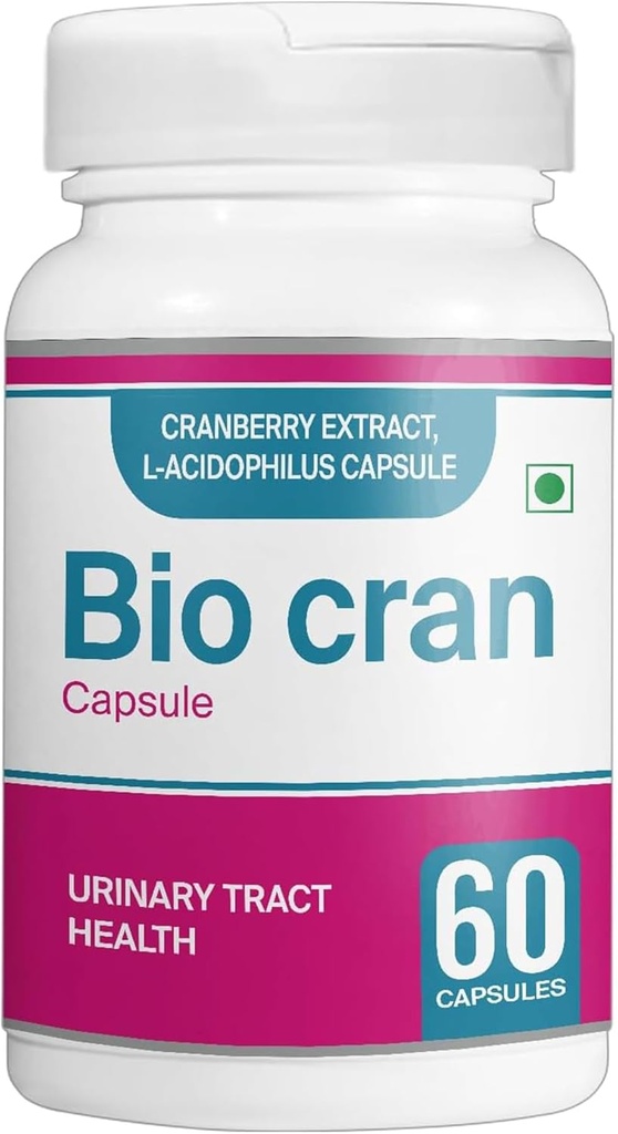 Cranberry Capsules (60 Count) - Urinary Tract Health Supplement w/Cranberry Extract, L-Acidophilus, & More - Cranberry Pills for Women & Men - Vegetarian Cranberry Tablets for Immunity
