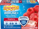 Emergen- C Immun + Triple Action Immun Support, BetaVia (R), 1000mg C-vitamin, B Vitaminok, D-vitamin és antioxidánsok, Málna, Vissza az iskolába Essentials - 30 gróf