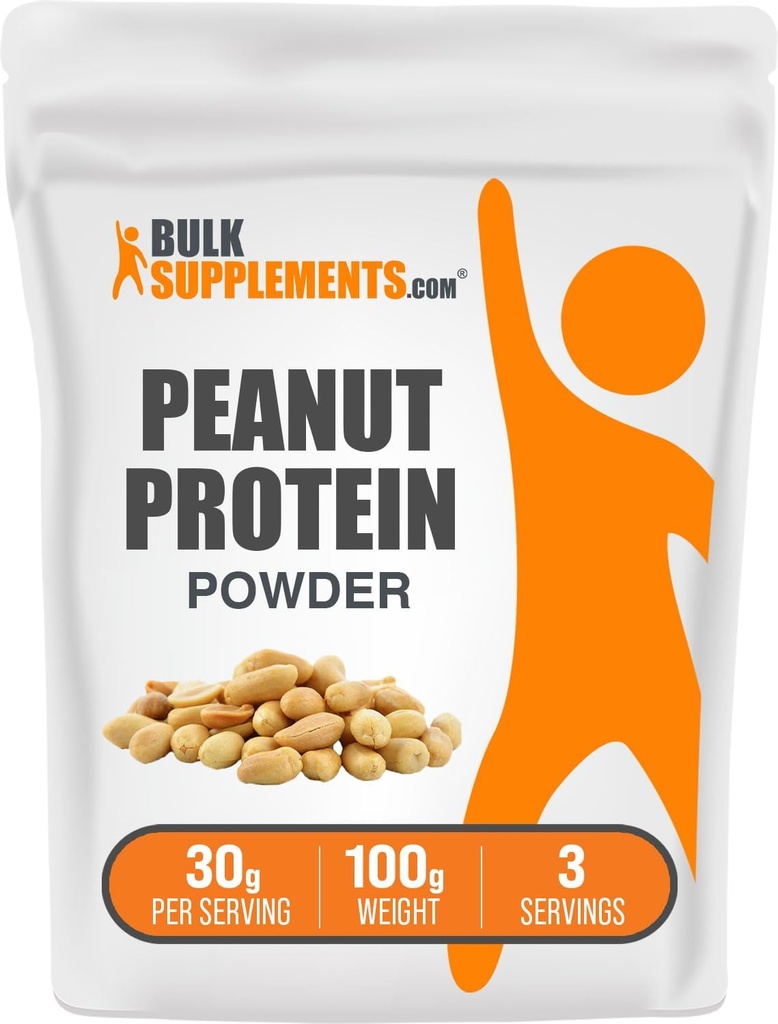 BulkSupplements.com Peanut Flour Protein Powder - Deffated Peanut Flour, Peanut Protein Powder - Peanut Protein Flour, Glutenfrei, 30g pro Servierung, 100g (3,5 oz) (Pack von 1)