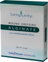 Silver Calcium Alginate Wound Dressing - 4 "x 5" Individual Thick Pads - Silver Dressing for Wound Care - Non-Stick Sterile Calcium Alginate Pads - Safe n 'Simple Wound Care Products